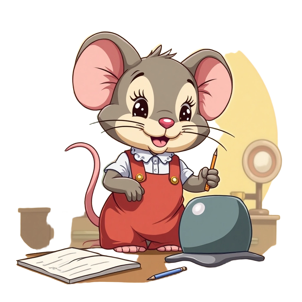 Adorable Mouse at Work